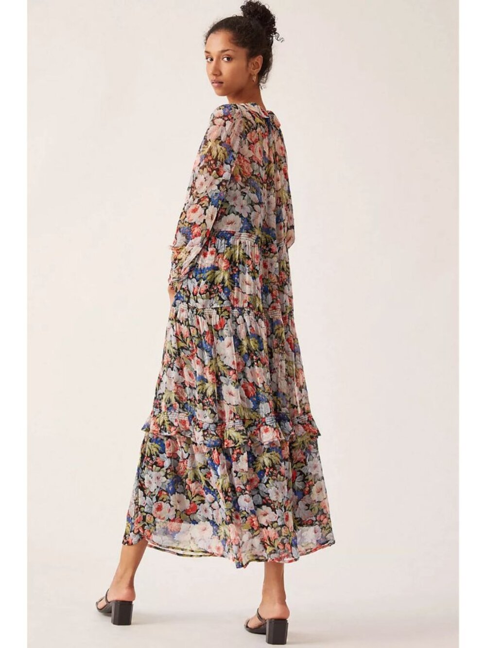 Anthropologie The Marais Printed Chiffon Maxi Dress Size Small 36688 - Picture 3 of 11